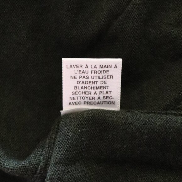 Vntg‎ Mantles Men's Sz Lrg Green Merino Wool Mock Neck Pullover Stretch Sweater - Picture 11 of 11